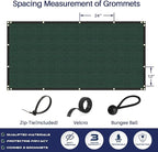 Windscreen4less Privacy Fence Screen Heavy Duty Windscreen Fencing Mesh Fabric Shade Net Cover with Brass Grommtes for Outdoor Wall Garden Yard Pool Deck, 6'x19' Green