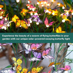 TONULAX Solar Garden Lights - Swaying Butterfly Light, Swaying in The Wind, Solar Outdoor Lights, Yard Patio Pathway Decoration, High Flexibility Iron Wire & Realistic Butterflies(10 Pack)