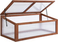 outsunny wooden framed polycarbonate cold frame greenhouse for, main product view