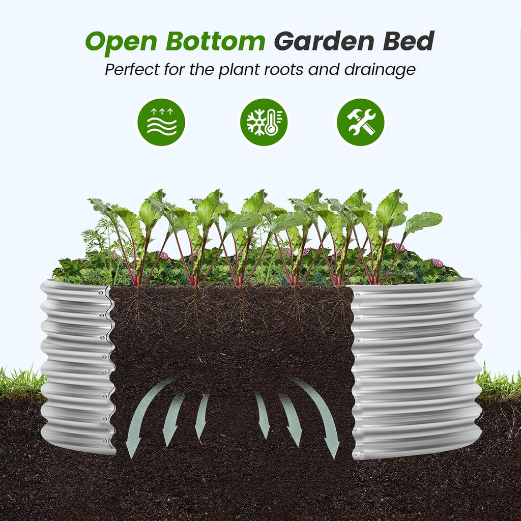 land guard 2×2×2ft galvanized raised garden bed kit, package contents