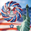 250th USA Anniversary 12 Inch Wind Spinner Patriotic Decoration | Patriotic Outdoor Garden Decor with Statue of Liberty Design, Stainless Steel Yard Art for Outdoor & Indoor, Gift for Men