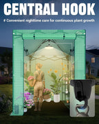 acepic 8x6 instant pop up greenhouses green/clear shown in use