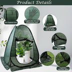 pop up plant cover tent for outdoor plants, close-up detail