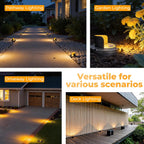 Brass Well Lights Outdoor 12-Pack, 12V Shielded LED Low Voltage In-Ground Landscape Lighting for Yard, Waterproof Bronze Up Light Fixture for Tree, Fence, Wall (Bulbs Not Included)