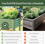 Rolling Elevated Raised Garden Bed-V Series, 2' x 8' Garden Beds with Legs & Storage Rack for Patio & Porch, 1400 Lbs Weight Capacity, Outdoor Planter Box for Vegetables Flower Herbs, Modern Gray