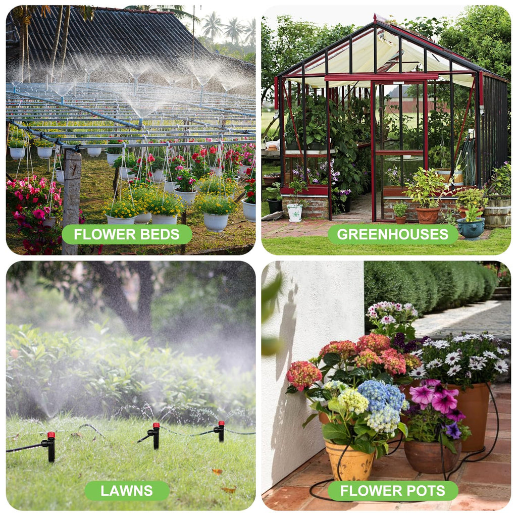 260ft drip irrigation system for garden with 40 on a desk or shelf