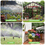 260ft drip irrigation system for garden with 40 on a desk or shelf