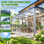 clear tarp 7x8 ft, 14 mil heavy duty showing dimensions