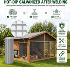 Hardware Cloth 1/2in 24inx50ft Hot Dip Galvanized 19 Gauge Chicken Wire | Fencing Roll Poultry Animal Netting Cage Screen Chicken Coop Accessories Garden Plant Supports