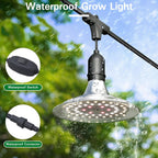 outdoor grow lights with timer, full spectrum greenhouse showing dimensions