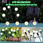 Kohlrabi Solar Garden Lights Outdoor, 10 Pack 80 LED Solar Firefly Lights Waterproof, Sway by Wind, Swaying Light for Yard Patio Backyard Garden Planter Flower Bed Pathway Decoration