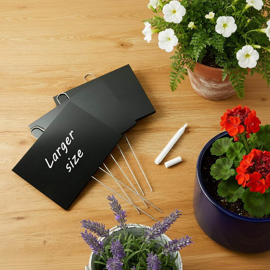 landhoow 12 pcs large plant marker, 8'' x, side view