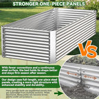 3 Pack Tall 4x2FT Corrugated Galvanized Steel Raised Garden Bed Outdoor, Metal Above Ground Garden Bed for Vegetables and Flowers, Rectangle Raised Beds for Gardening