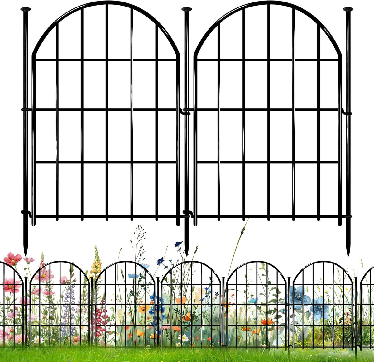 17in x 28ft decorative garden fence, 26 panels, main product view