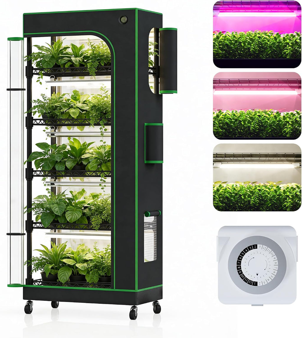 pyy indoor greenhouse with grow light - 6, main product view