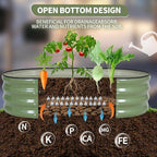 Galvanized Raised Garden Bed Outdoor- Raised Beds for Gardening| Metal Planter Box, Steel Raised Garden Bed Kit with Safety Edging and Gloves for Vegetables, Flower, Herbs (4x2x1FT, Green)