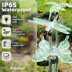Anordsem Solar Garden Lights Outdoor: 6 Waterproof PVC Insect Stake Light Heads - Changeable Color LED Lighting for Gardener Yard Decoration - Christmas Gifts for Homeowners Over 30