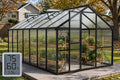 8x14ft green house with thermometers, large aluminum greenhouse, main product view