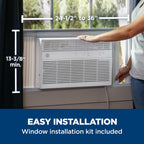ge window air conditioner 10000 btu, wi-fi enabled shown in use
