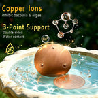 Bird Bath Copper Disk, 99.9% Pure Copper Disc to Keep Water Clean, Physical Safe Water Purification for Garden Birdbaths, Universal Fit for Concrete, Glass & Ceramic Bowls, All-Season Cleaner
