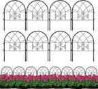 garvee decorative garden fence panels 8-pack, 20"x26" black, main product view