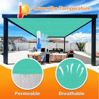 Artpuch Outdoor Pergola Shade Cover 5' X 7' Sun Shade Cloth with Grommets, 90% UV Protection Canopy Patio Privacy Screen (Customized Available) GN107, Turquoise