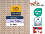 25 ft Extra Long Blue Hallway Runner Rug | Non-Slip & Machine Washable | Custom Cut to Size 2'3" x 25' (Runner) | REMNAZ