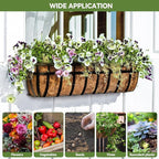 2Pcs Trough Coco Liner 30" Coco Coir Liners for Planters, Liners for Window Boxes Liners, Wall Basket Planters, Railing Hanging Baskets, Garden Planter Baskets