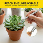 4pcs Garden Tweezers Set - 6.3" Long Plant Tweezers for Succulent, Bonsai & Cactus Gardening - Stainless Steel Multi Purpose Seed Tweezer Tools For Kitchen, Crafts, Aquarium, Reptile