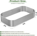3 PCS 4x2ft Galvanized Raised Garden Bed Outdoor, Metal Garden Bed for Vegetables, Above Ground Garden Box for Flower, Steel Raised Beds for Gardening
