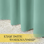 NICETOWN Blackout Curtains 84 Inch Length, Thermal Insulated Curtains for Bedroom Grommet Energy Saving Room Darkening Drapes for Living Room Window, 1 Panel, Aqua Blue, 66" W x 102" L
