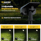 Ensenior Solar Spotlights Outdoor, 56 LEDs Brightness Adjustable 6500K LED Solar Garden Lights, Halloween Christmas Landscape Lighting for Flag/Yard/Pathway, IP65 Waterproof - 4 Pack