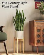 Adjustable Plant Stand Indoor, Bamboo Plant Stand Fits 8 9 10 11 12 Inches, Small Corner Planter Holder for Indoor Plants, Single Floor Plant Stands for Living Room Balcony, Natural Tall