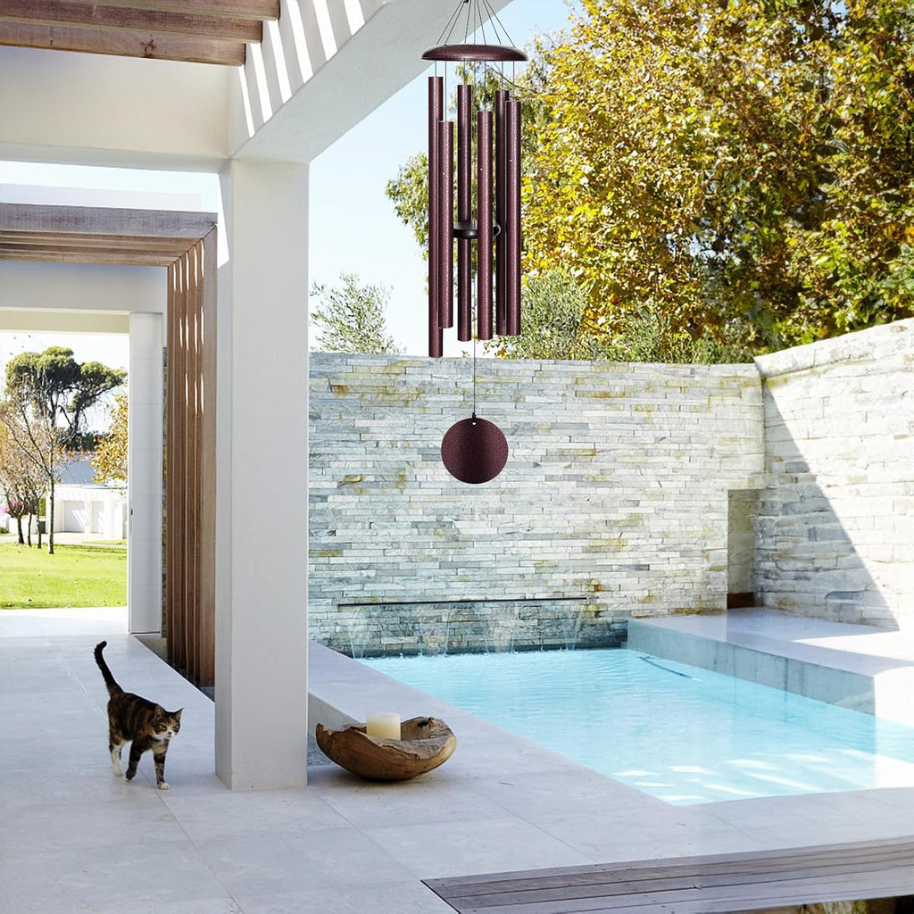fdocoi wind chimes for outside deep tone,38'' large, close-up detail