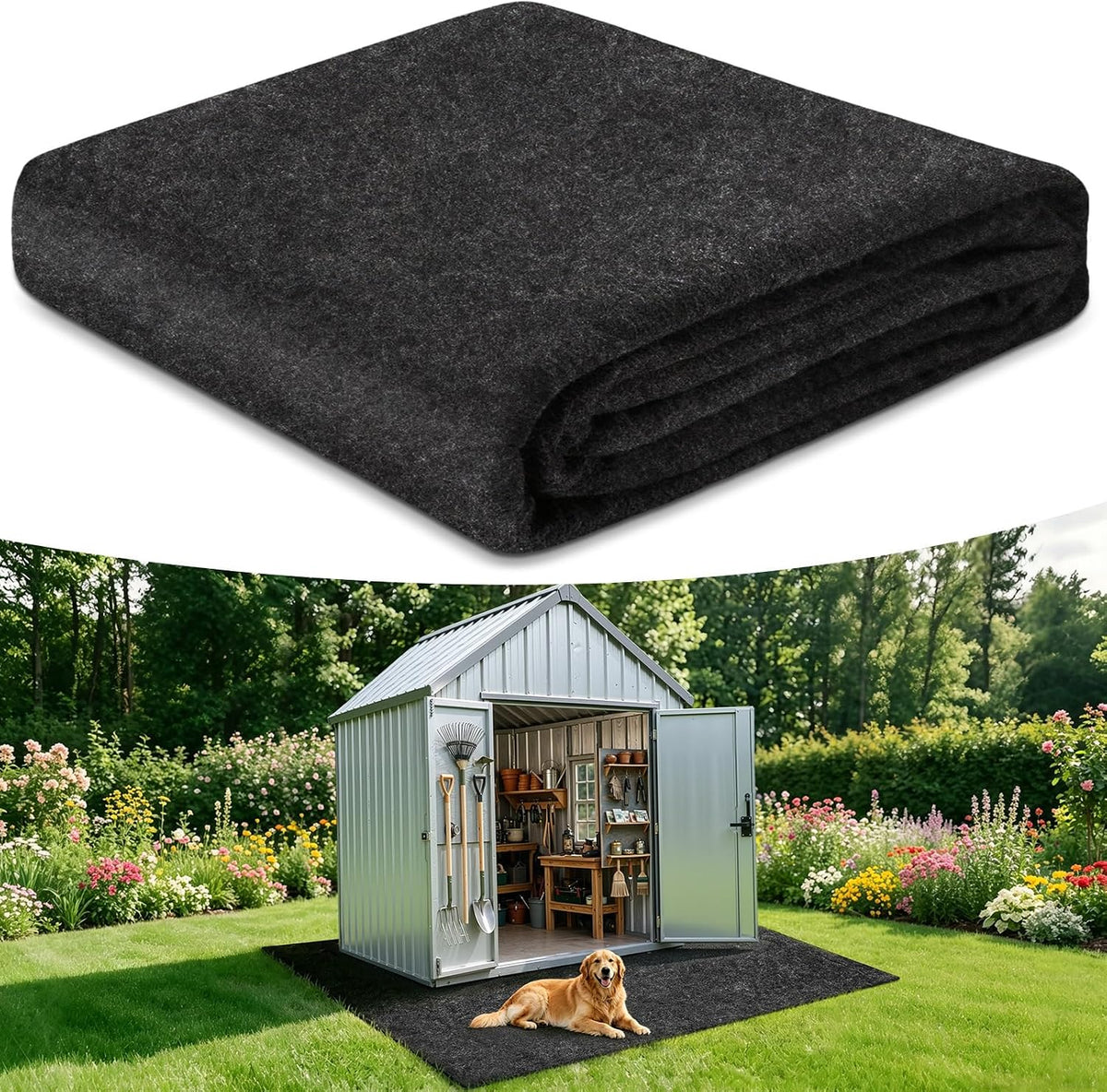 all-weather shed floor mat - for outdoor storage, main product view