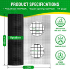 Vinyl Black Hardware Cloth 1/2 inch 48 x 100 ft 19 Ga Chicken Wire | Chicken Wire Mesh, Chicken Wire Fencing, Gopher Guard & Custom DIY Projects