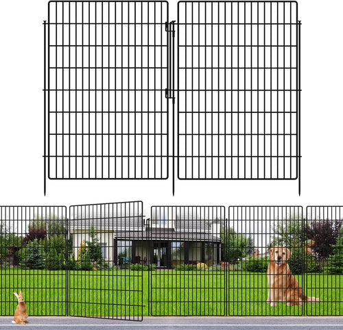15 panels garden fencing animal barrier with lock, main product view