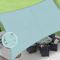 LOVE STORY Waterproof 10' x 13' Rectangle Sky Blue Sun Shade Sail Cannoy UV Resistant for Outdoor Patio Garden Backyard (We Make Custom Size)