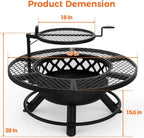 bali outdoors fire pit with poker, view 9