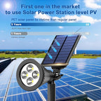 Solar Lights Outdoor Waterproof IP65,6500K Super Bright LED,2 Lighting Modes, Solar Powered Yard Garden Solar Spot Lights for Flag Landscape Auto On/Off-2 Pack