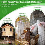 Hardware Cloth 1/2'' 48'' X 100' 19 Ga Chicken Wire Mesh Fence Double Layer | Welded Metal Wire Fence Mesh Roll for Gardens Plants Poultry Animals Cage Chicken Coop Accessories