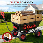 autodaya garden dump cart wagon 1000 lbs, heavy, side view