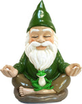 GlitZGlam Zen Gnome – Tranquility and Peacefulness for Your Fairy Garden and Garden Gnomes 9 Inches Tall Miniature Figurine