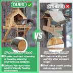 Bigmeta Funny Squirrel Feeder for Outside with Ladder | Wall and Tree Mounted, Backyard Garden Decoration Gifts for Wildlife Lovers