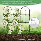 2 Pack Trellis for Climbing Plants Outdoor,47.2" H Garden Trellis,Rustproof Garden Arch Trellis Cucumber Tomato Support Structure for Raised Bed