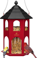 kingsyard metal bird feeder for outdoor hanging, wild, main product view