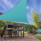 E&K Sunrise 28' x 28' x 28' Sun Shade Sail Triangle Canopy Shade Cover UV Block for Patio Backyard Garden Outdoor (Turquoise)
