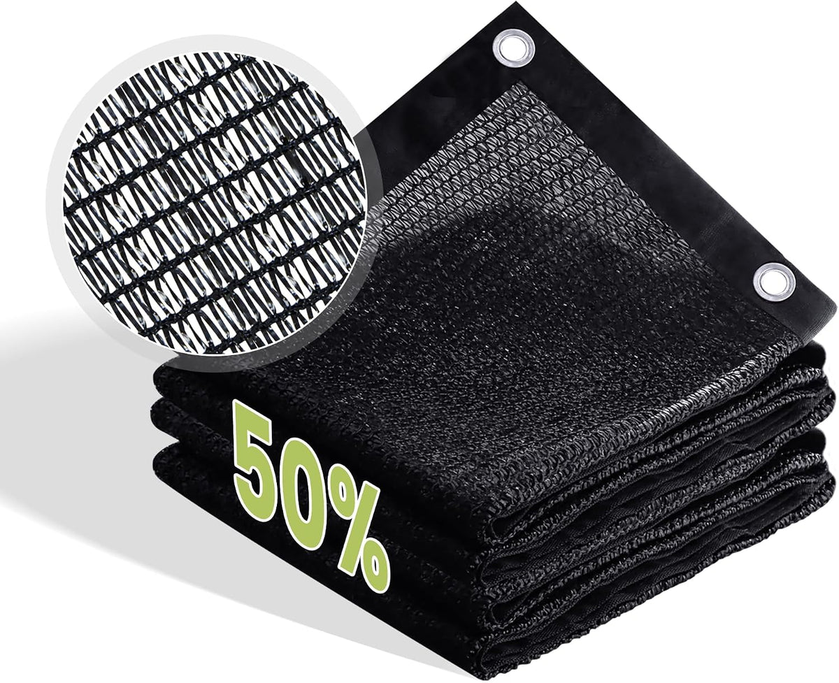 50% patio shade cloth 10×20 ft with grommets, main product view