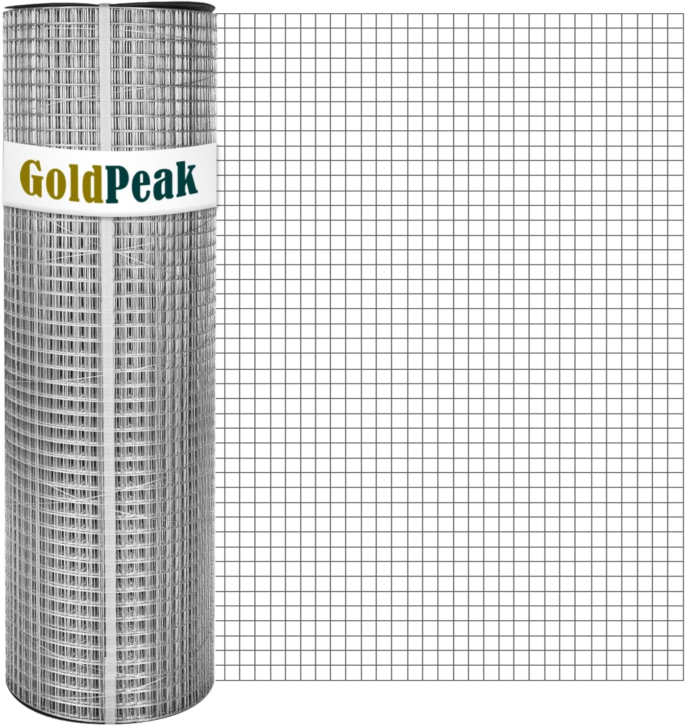 GoldPeak Hardware Cloth 1/4 inch Wire Mesh 48'' x 50' 23 Gauge | Hot-dip Galvanized After Welding, Chicken Wire Fencing Wire Fence Roll Welded Wire Fencing Wire Cloth Snake Fence