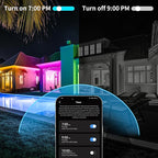 KSIPZE Outdoor LED Rope Lights,IP68 Waterproof Outside Led Lights with Smart App,Music Sync RGB Exterior Led Strip Lights for Roof，Balcony,Deck,Pool (40ft)